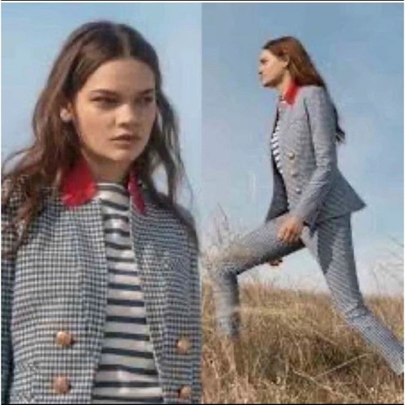 Veronica Beard Cottage Blue Gingham Blazer Old Money Career Classic Preppy Sz 6 - Picture 14 of 14